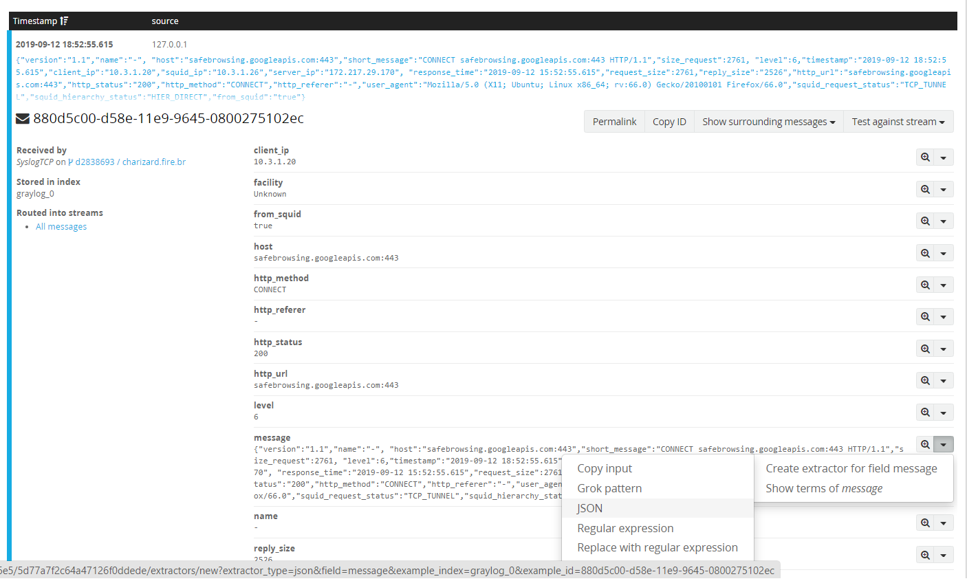 Create extractor