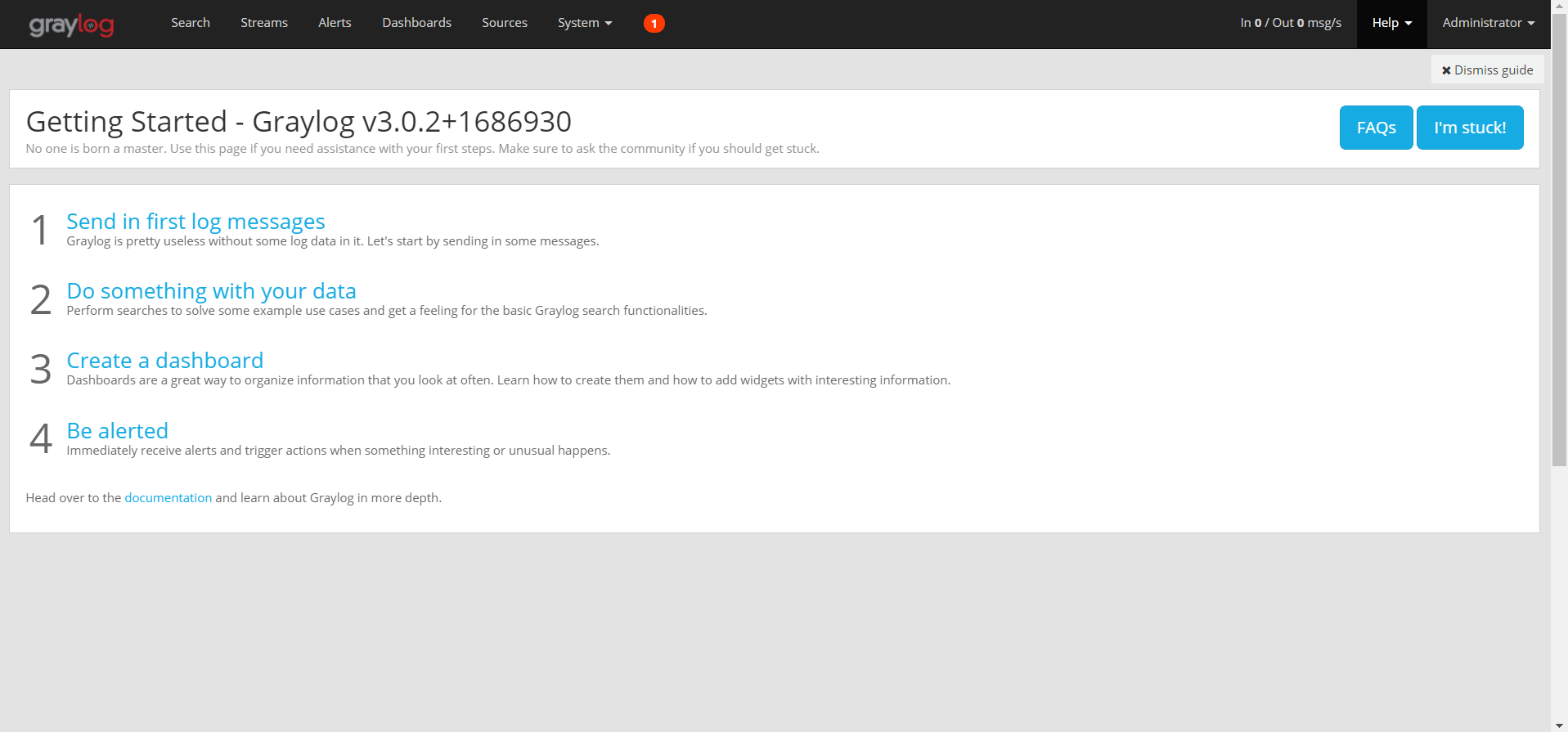 Dashboard - Graylog